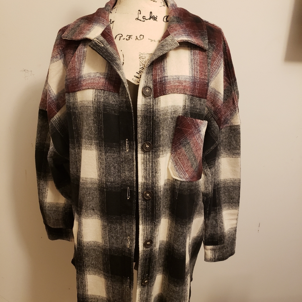 Zenana Plaid Jacket